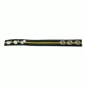Prowler Red pasek regulowany z zatrzaskami, skora, czarno-czerwony 21,5 cm
