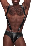 Male Power LXL Jockstrap z szelkami i metalowymi elementami czarny