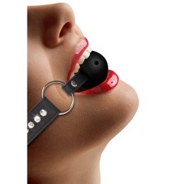 Ouch! Diamond Studded Oddychająca Kula z Regulowanymi Paseczkami