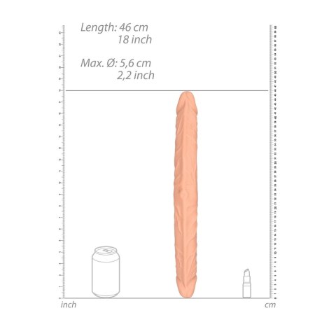 RealRock Model Podwojnie Wygięty Skin TPE 46cm Elastyczny RealRock Model Podwojnie Wygięty Skin TPE 46cm Elastyczny