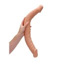 RealRock Model Podwojnie Wygięty Skin TPE 46cm Elastyczny