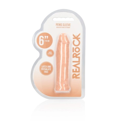 RealRock Nakładka powiększająca 16 cm Skin TPE naturalny kolor RealRock Nakładka powiększająca 16 cm Skin TPE naturalny kolor