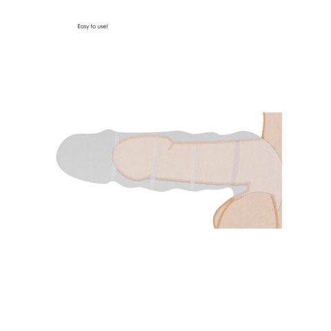 RealRock Nakładka wydłużająca model 17 cm Skin TPE bez ftalanow RealRock Nakładka wydłużająca model 17 cm Skin TPE bez ftalanow