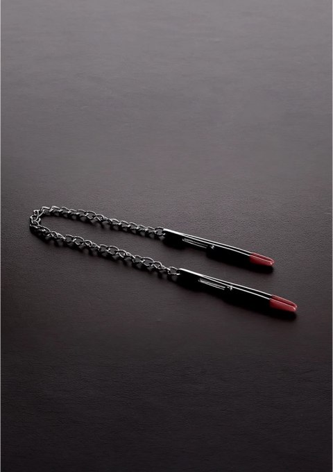 Steel Deluxe - Zacisk kleszczykowy z łańcuchem, regulacja nacisku 11,5 cm Steel Deluxe - Zacisk kleszczykowy z łańcuchem, regulacja nacisku 11,5 cm