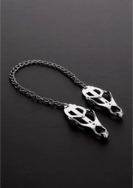 Steel Zaciski Clover na sutki z łańcuszkiem - stal nierdzewna, klasyczny model