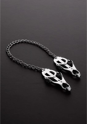 Steel Zaciski Clover na sutki z łańcuszkiem - stal nierdzewna, klasyczny model Steel Zaciski Clover na sutki z łańcuszkiem - stal nierdzewna, klasyczny model