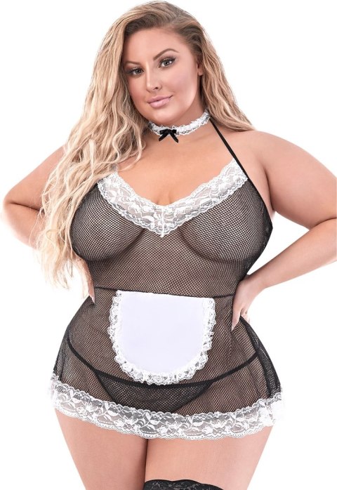 Magic Silk Chamber Dress Plus Size - komplet z koronką i fartuchem Magic Silk Chamber Dress Plus Size - komplet z koronką i fartuchem