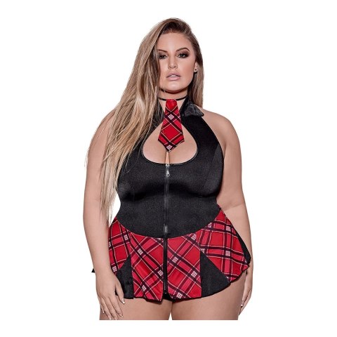 Magic Silk Dress Up Coed Cutie Sukienka Plus Size z naszyjnikiem