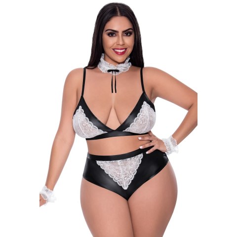 Magic Silk Dress Up Dirty Deeds sukienka zestaw plus size czarno-biała Magic Silk Dress Up Dirty Deeds sukienka zestaw plus size czarno-biała