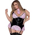 Magic Silk Dress Up Sukienka z Łańcuszkami Plus Size Czarna