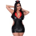 Magic Silk Dress Up sukienka Night Nurse plus size czarna-czerwona