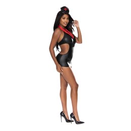 Magic Silk Dress Up sukienka halter Night Nurse L/XL czarno-czerwona