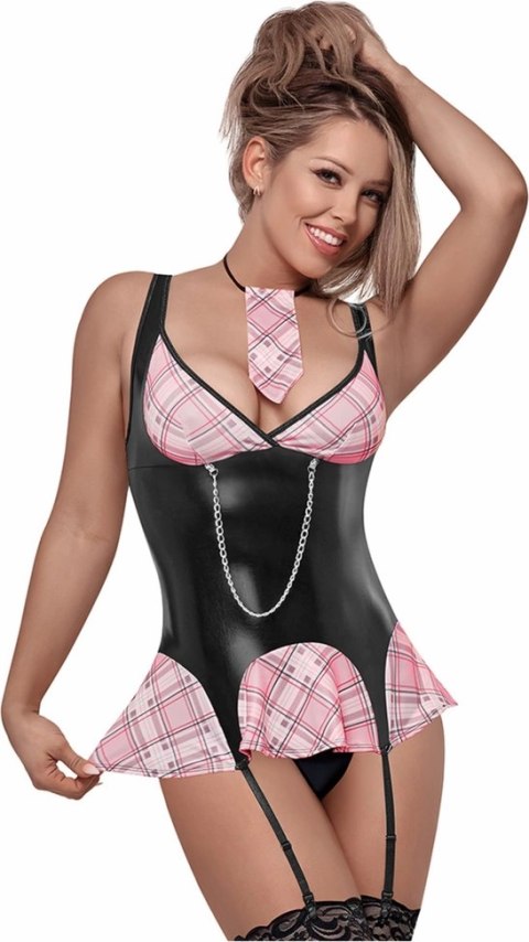 Magic Silk Flirty Freshman SM - Stroj szkolny z łańcuszkami i krawatem Magic Silk Flirty Freshman SM - Stroj szkolny z łańcuszkami i krawatem