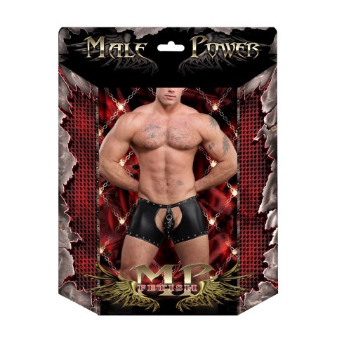 Male Power Fetish szorty L/XL z otwartym systemem i odpinanymi paskami Male Power Fetish szorty L/XL z otwartym systemem i odpinanymi paskami