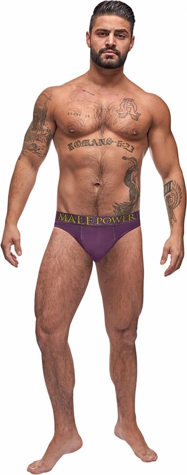 Male Power LXL Avant-Garde Stringi z podtrzymującą kieszenią czarne Male Power LXL Avant-Garde Stringi z podtrzymującą kieszenią czarne