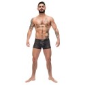 Male Power Zip It szorty XL z ukośnym zamkiem, czarne