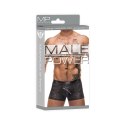 Male Power Zip It szorty męskie z ukośnym zamkiem, czarne, rozmiar M