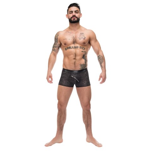 Male Power Zip It szorty męskie z ukośnym zamkiem, czarne, rozmiar M Male Power Zip It szorty męskie z ukośnym zamkiem, czarne, rozmiar M