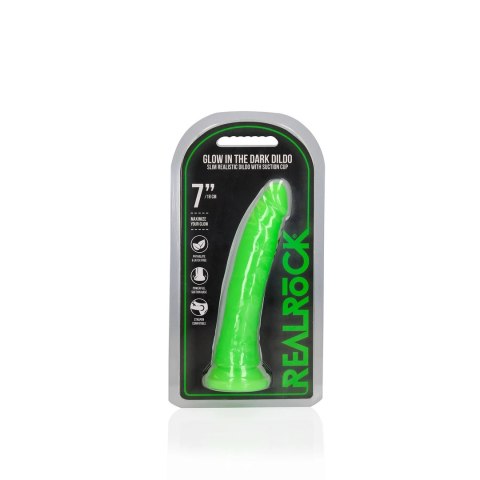 RealRock Glow in the Dark model 18 cm z przyssawką silikonowy RealRock Glow in the Dark model 18 cm z przyssawką silikonowy