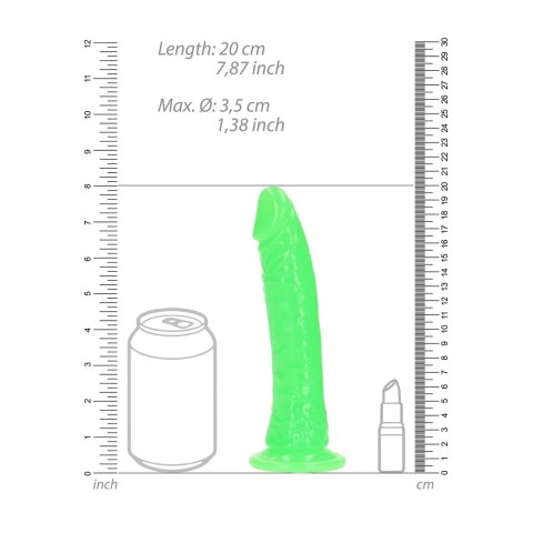 RealRock Glow in the Dark model 18 cm z przyssawką silikonowy RealRock Glow in the Dark model 18 cm z przyssawką silikonowy