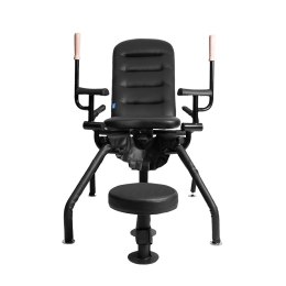 EasyToys Fotel wielopozycyjny z regulacją, stalowy, czarny 175x83x124cm