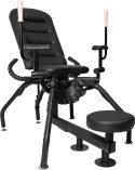 EasyToys Fotel wielopozycyjny z regulacją, stalowy, czarny 175x83x124cm