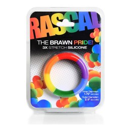 Boneyard Brawn Pride Ring silikonowy pierścień komfortowy tęczowy 44,5 mm