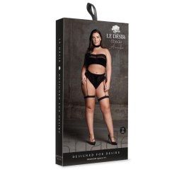 Le Desir Ananke Plus Size - komplet 3-częściowy, czarny, XL-XXXXL