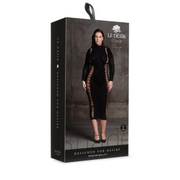 Le Desir Carme Plus Size dopasowana sukienka długa czarna XL-XXXXL