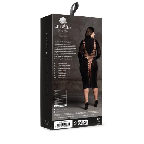 Le Desir Carme Plus Size dopasowana sukienka długa czarna XL-XXXXL Le Desir Carme Plus Size dopasowana sukienka długa czarna XL-XXXXL