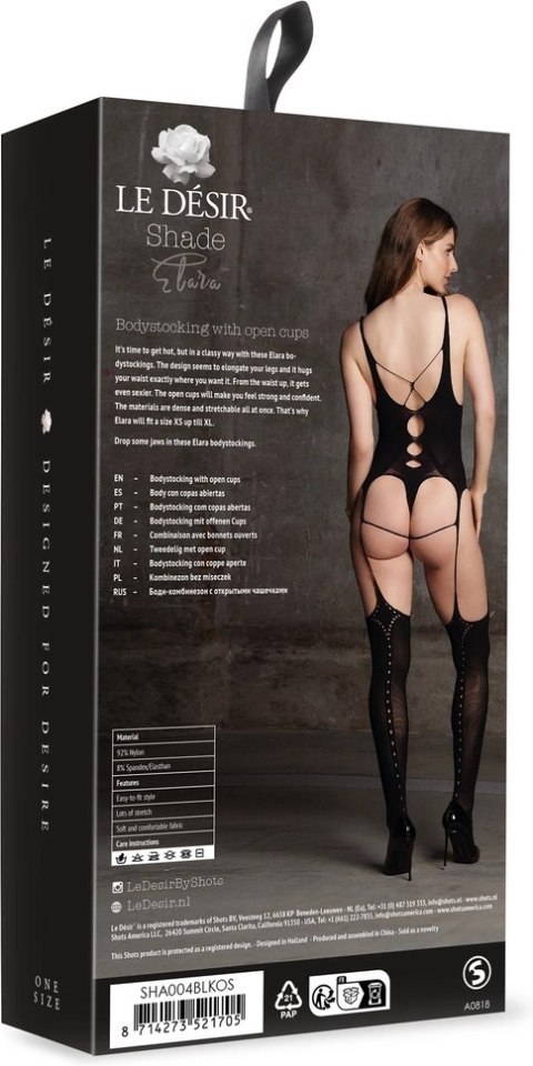 Le Desir Elara Bodystocking S-XL - Klasyczna siateczka, uniwersalny rozmiar Le Desir Elara Bodystocking S-XL - Klasyczna siateczka, uniwersalny rozmiar