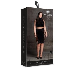 Le Desir Kala zestaw top + spodnica modelująca Plus Size czarny