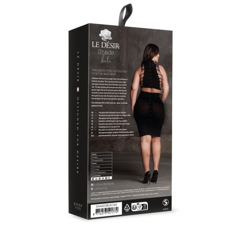 Le Desir Kala zestaw top + spodnica modelująca Plus Size czarny Le Desir Kala zestaw top + spodnica modelująca Plus Size czarny