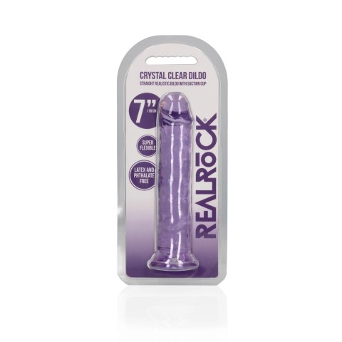 RealRock Crystal Clear 18 cm - model przezroczysty z przyssawką RealRock Crystal Clear 18 cm - model przezroczysty z przyssawką