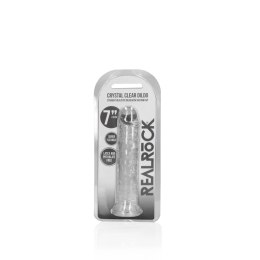 RealRock Crystal Clear 18 cm - model z przyssawką, transparentny