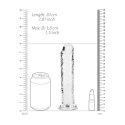 RealRock Crystal Clear 18 cm - model z przyssawką, transparentny