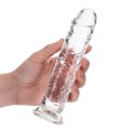 RealRock Crystal Clear 18 cm - model z przyssawką, transparentny