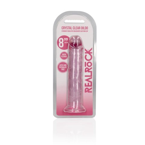 RealRock Crystal Clear 20 cm - model z przyssawką, przezroczysty RealRock Crystal Clear 20 cm - model z przyssawką, przezroczysty