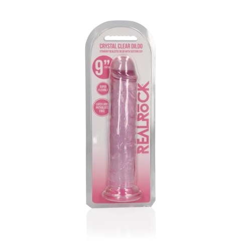 RealRock Crystal Clear 23 cm - Model z Przyssawką, Transparentny RealRock Crystal Clear 23 cm - Model z Przyssawką, Transparentny