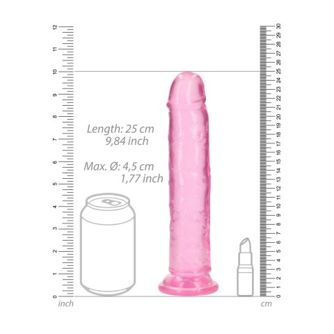 RealRock Crystal Clear 23 cm - Model z Przyssawką, Transparentny RealRock Crystal Clear 23 cm - Model z Przyssawką, Transparentny