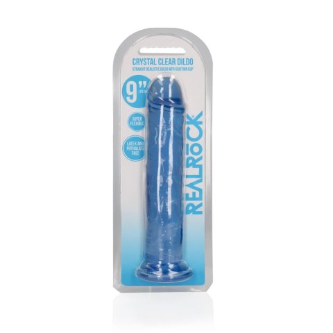 RealRock Crystal Clear 23 cm - model z przyssawką, przezroczysty RealRock Crystal Clear 23 cm - model z przyssawką, przezroczysty