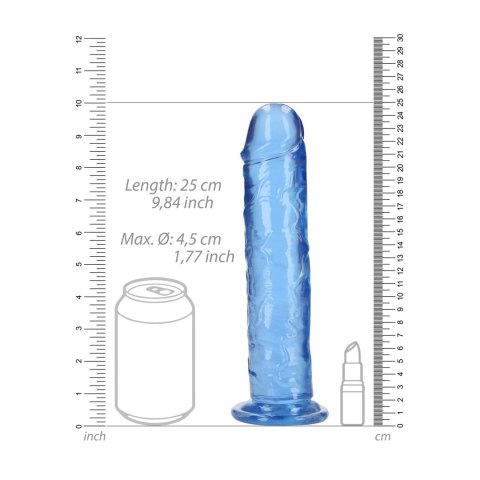 RealRock Crystal Clear 23 cm - model z przyssawką, przezroczysty RealRock Crystal Clear 23 cm - model z przyssawką, przezroczysty