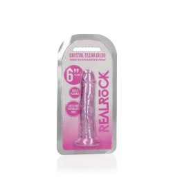RealRock Crystal Clear - Model z Przyssawką 14,5 cm, Przezroczysty