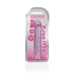 RealRock Crystal Clear model 18 cm - anatomiczny z przyssawką