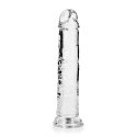 RealRock Crystal Clear model 20 cm z mocną przyssawką - przezroczysty