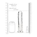 RealRock Crystal Clear model 20 cm z mocną przyssawką - przezroczysty