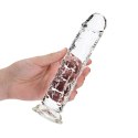 RealRock Crystal Clear model 20 cm z mocną przyssawką - przezroczysty