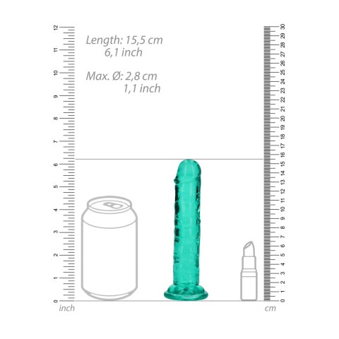 RealRock Crystal Clear model z przyssawką 14,5 cm, transparentny RealRock Crystal Clear model z przyssawką 14,5 cm, transparentny