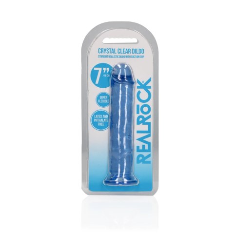 RealRock Crystal Clear model z przyssawką 18 cm przezroczysty RealRock Crystal Clear model z przyssawką 18 cm przezroczysty