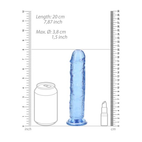 RealRock Crystal Clear model z przyssawką 18 cm przezroczysty RealRock Crystal Clear model z przyssawką 18 cm przezroczysty